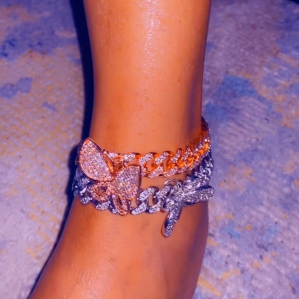 Butterfly ankle bracelet women’s